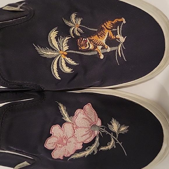 Vans floral tiger palm tree slip on sneakers 7.5 - Picture 7 of 11